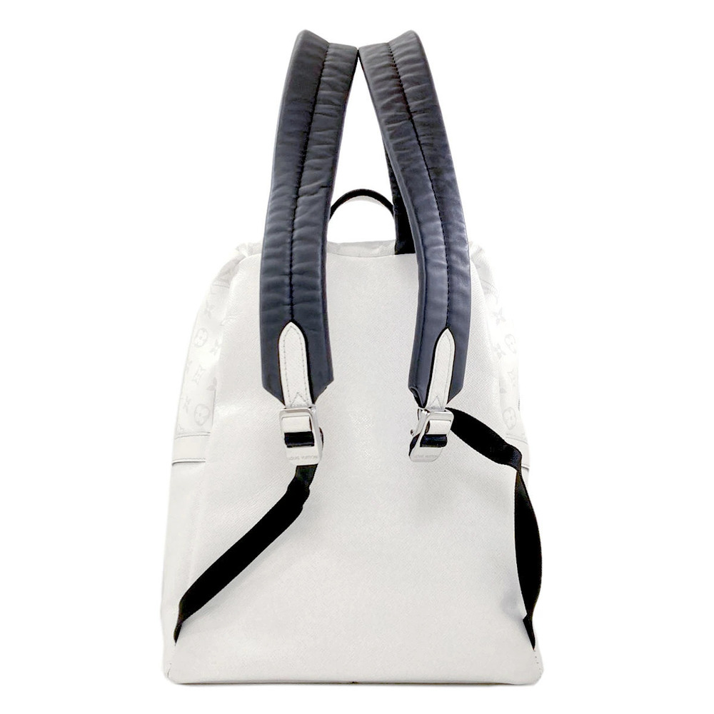 Louis Vuitton Discovery Backpack Rucksack Daypack Taigarama Leather White